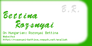 bettina rozsnyai business card